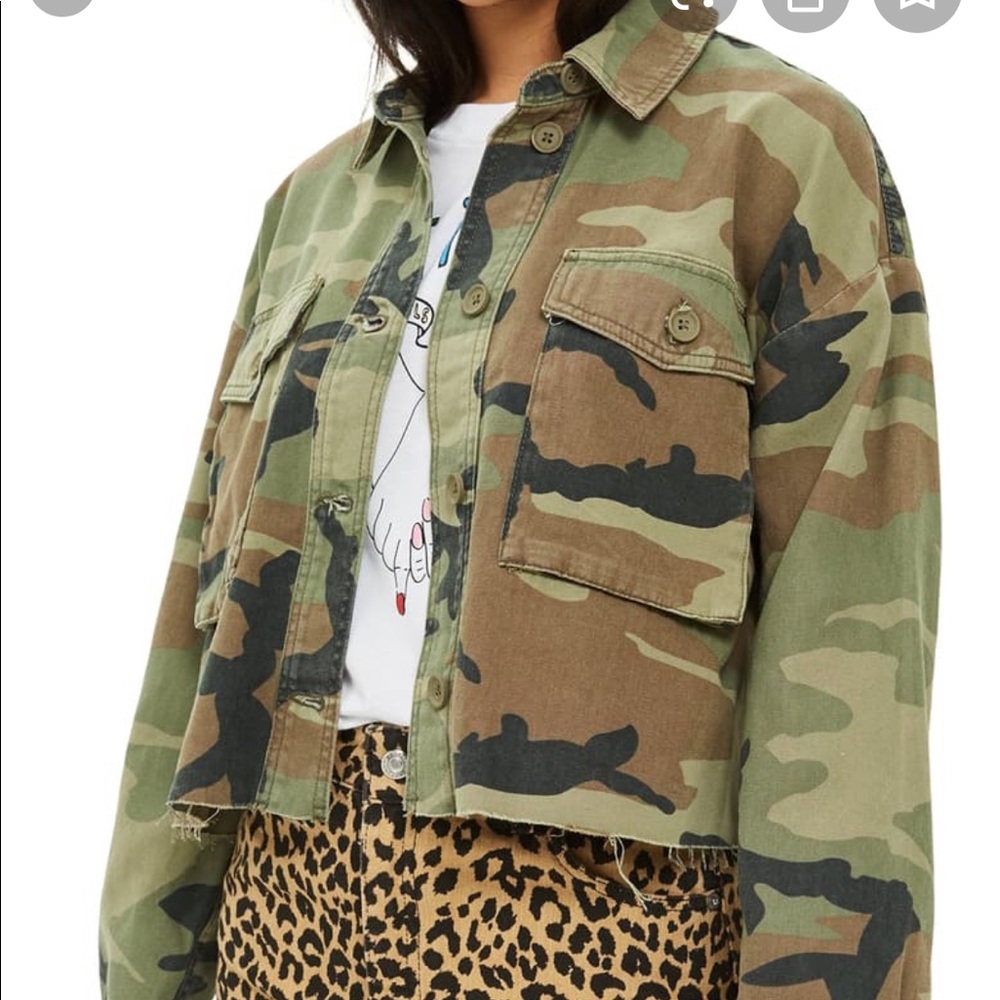 Top shop cropped camp jacket